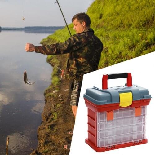 80%HOTTool Box 4-Layer Space-saving Sturdy Multi-use Detachable Tackle Box for Fishing Tackle