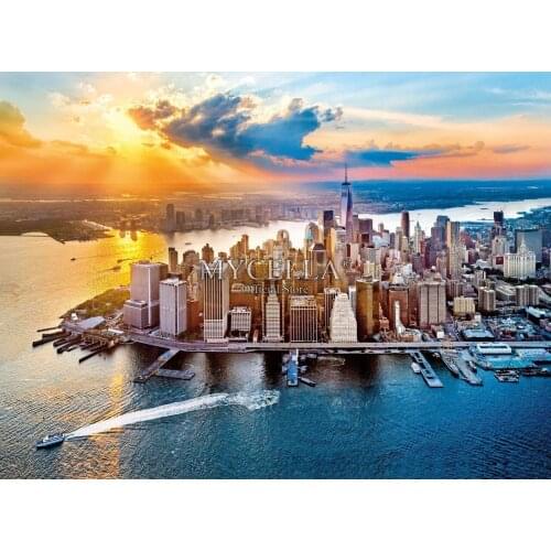 5d Diy Diamond Painting Full Cross Stitch Diamond Mosaic New York City Landscape Sunrise Sunset Wall Stickers Home Decor Gifts