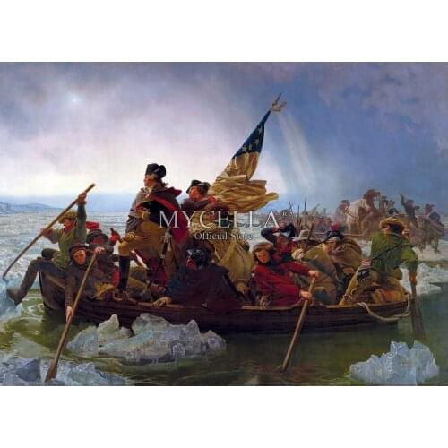 5D DIY Diamond Painting Washington Crossing the Delaware Diamond Embroidery Full Mosaic Cross Stitch Christmas Gift Home Decor