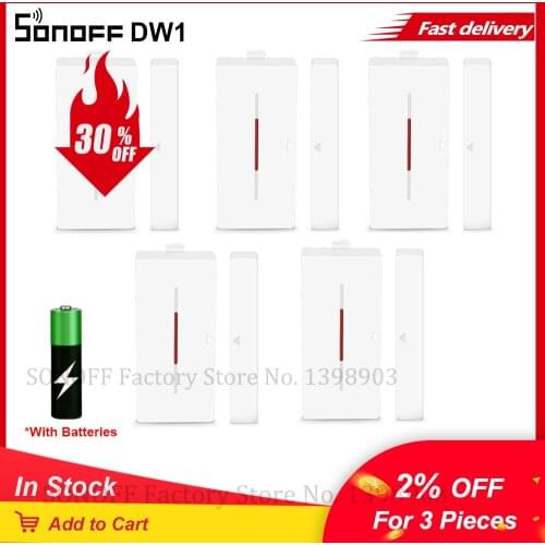 1/2/3/4/5/10PCS Itead SONOFF DW1 Door Window Sensor With Battery e-WeLink APP Alarm System Smart Home Work with SONOFF RF Bridge