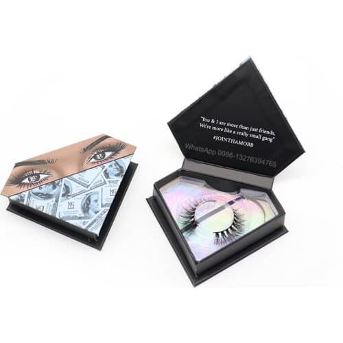 Customized Eyelash Packaging Box Wholesale Natural Soft Long Mink Eyelashes 100% Handmade Cruelty Free Dramatic Lashes With Case
