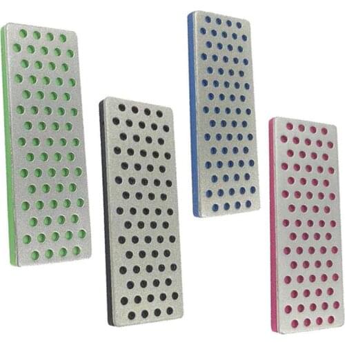 High Quality 4pcs/Set 240 360 500 1000 Grit Diamond Sharpening Hone Stone Backing Whetstone Block For Ski Edge Skiing Sharpeners