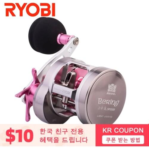 RYOBI RANMI Bering Slow Jigging Reel Fishing Reel Wheel Gear Ratio 6.8:1 Drag 12kg 11BB Drum Wheel