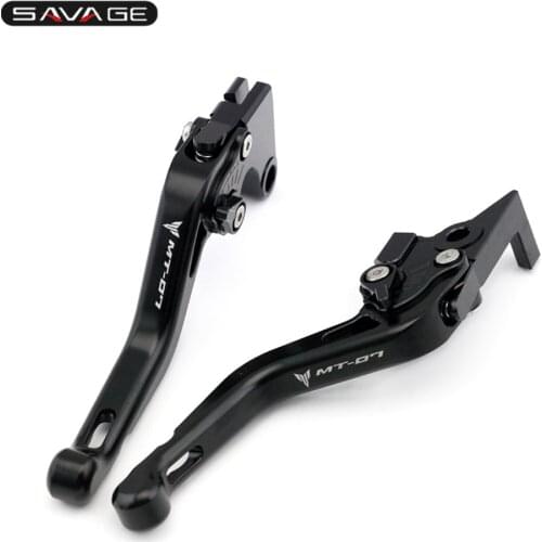 Short Brake Clutch Levers For YAMAHA MT07 FZ-07 2014-2019 15 16 17 18 Motorcycle Accessories CNC Aluminum Adjustable Logo MT-07