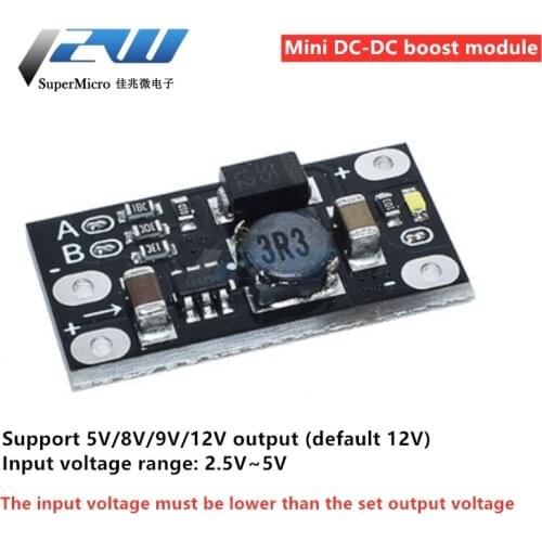 5 pcs/lot Multifunction Mini Booster Module, 5V / 8V / 9V / 12V 1.5A Boost Board, Diy Electronic Voltage Module