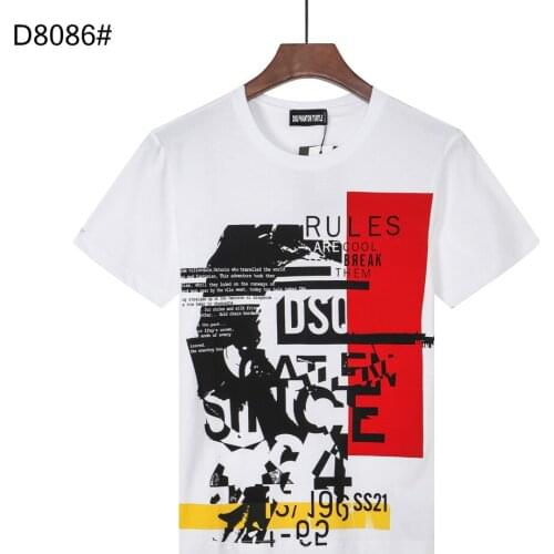 DSQ PHANTOM TURTLE Mens Short Sleeve Logo Series Graphic T-Shirt Men Fashion Print Cotton Tees Breathable Quality Tops D80861