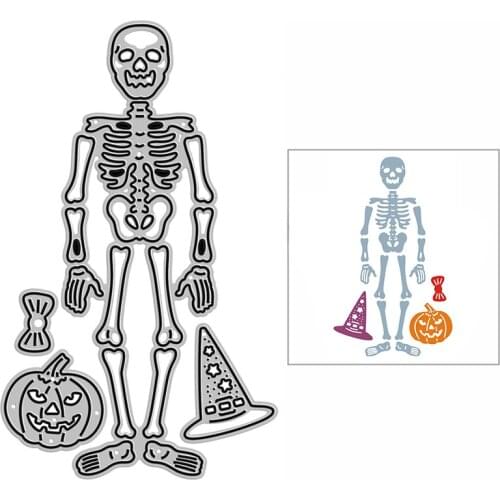 New Bow Pumpkin Skeleton Hat Craft Embossing Mold 2021 Metal Cutting Dies for DIY Decorative Scrapbooking Album Card Making Set