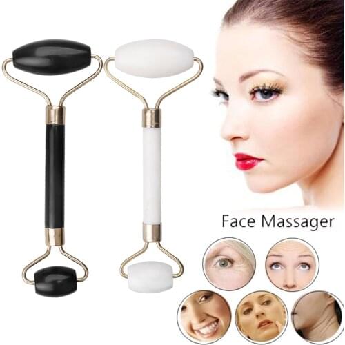 New Facial Massage Roller Stone Slimming Face Massager Quartz Roller Natural Jade Skin Massage Face Massager Lifting Tools