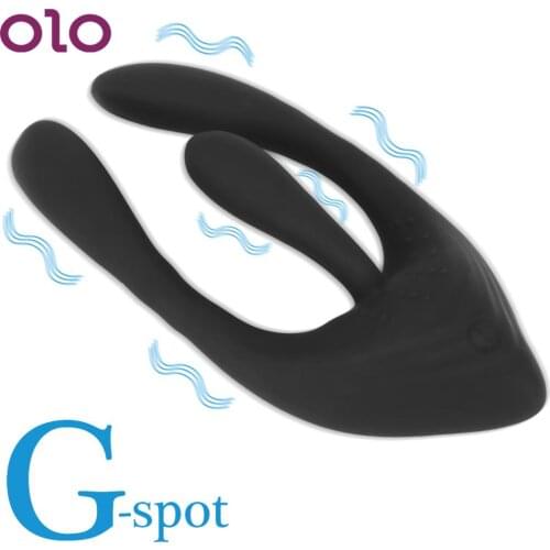 OLO 10 Mode Clitoris Stimulation Nipple Massager Penis Rings G-spot Vibrator Delay Ejaculation Sex Toys for Men Women