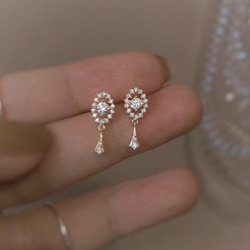 Retro French Tassel Zircon Earrings 2021 New Summer Korean Fashion Womens Earrings Wedding Earrings Womens Jewelry