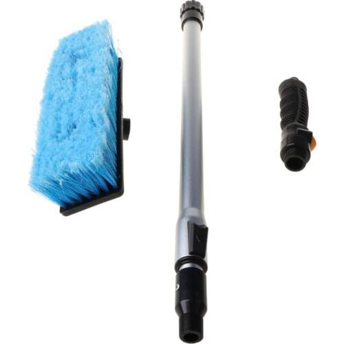 Car Flow-through Wash Brush Telescoping Handle Soft Cleaning Head RV Wash Trailer
