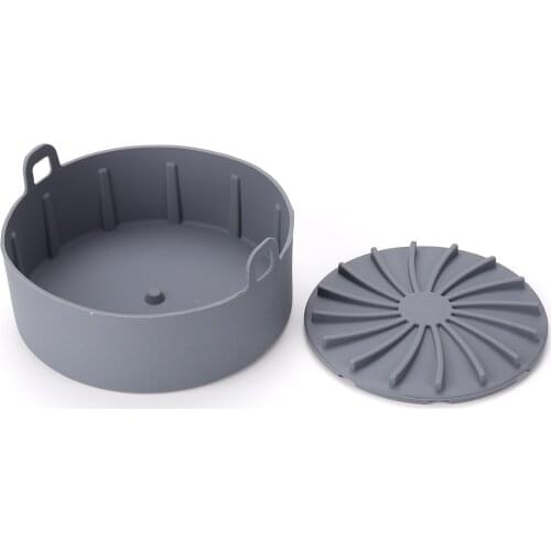 Thick Silicone Grill Pan Air Fryer Frying Accessories Bread Cake Dessert Cookies Fried Chicken Pizza Basket Kitchen Cooking Tool