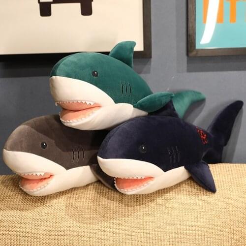 Three-color Shark Warming Hands Cover Soft Shark Doll Stuffed Full Shark Plush Doll Children Birthday Gift Christmas Gift