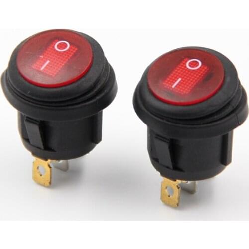 12V LED On/Off Waterproof Rocker Switch IP65 3Pin SPST with 12VDC illuminated Lamp