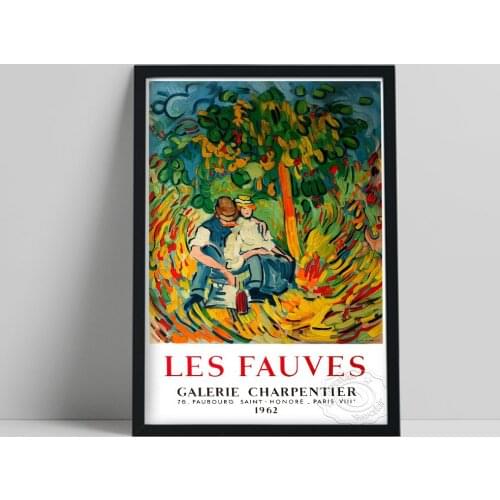 Les Fauves Galerie Charpentier Exhibition Poster, Picnic In The Country Vlaminck Canvas Prints, Vintage French Figure Wall Decor