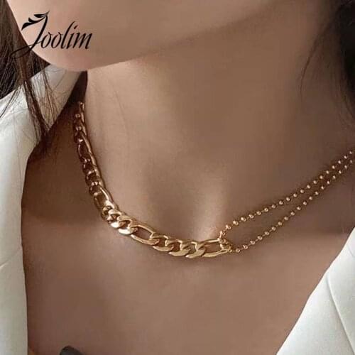 JOOLIM Jewelry Wholesale Figaro Chain Choker Necklace Staineless Steel Jewelry