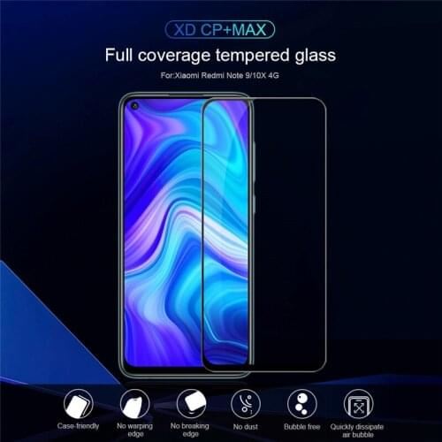 NILLKIN XD CP+Max Full Coverage Tempered Glass Screen Protector For Xiaomi Redmi Note 9/Redmi 10X 4G