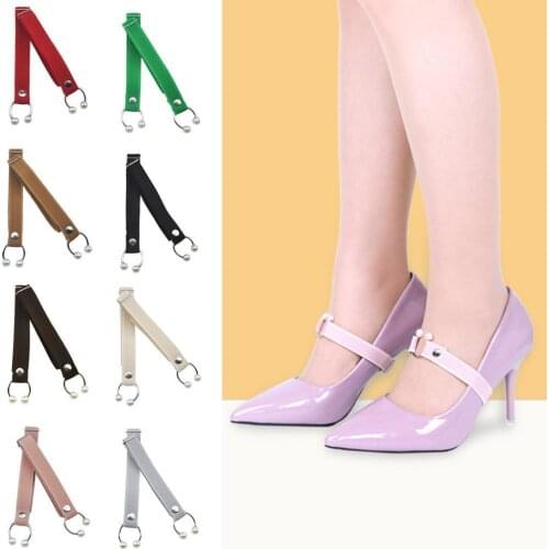 Women Shoelace For High Heels Adjustable Elastic Shoe Strap Belt Ankle Holding Anti-Skid