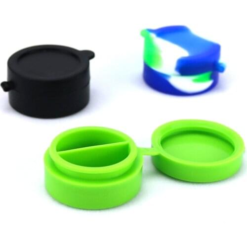 10Pcs 10ml Silicone Jar With cover Container Storage Box for Oil Wax Jars Dab Kitchen Case Smoking Herb Tobacco Accessories