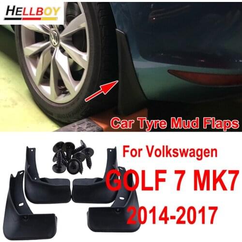 4pcs Car Tyre Mud Flaps For VW GOLF 7 MK7 2014 2015 2016 2017 Fender Wheel Protector Cover Mudguards Splash Guards Accessories