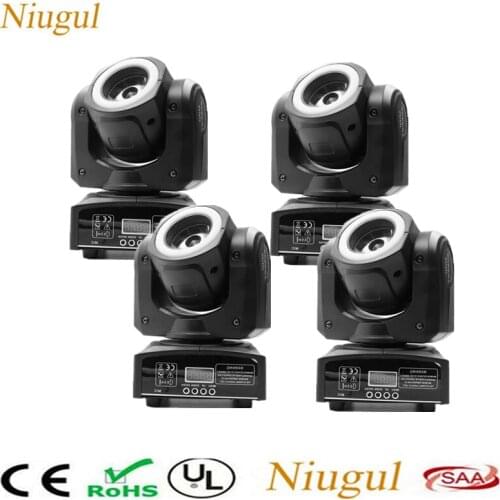 4pcs/lot RGBW 60W LED Beam Moving Head Light With LED Light Strip/DJ Spot Lighting/Powerful Line Beam Wash 2in1 DMX Stage Light