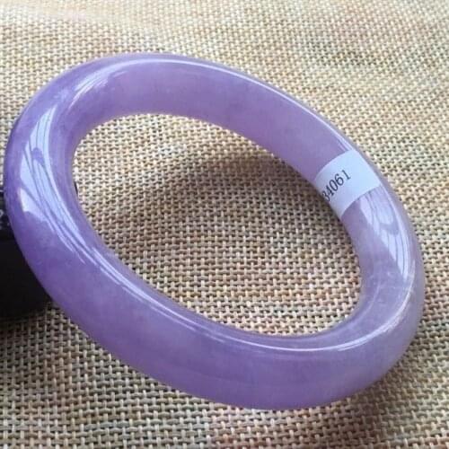 58mm Certified (Grade A)100% Natural Lavender stoneite stone Bracelet Bangle 34061