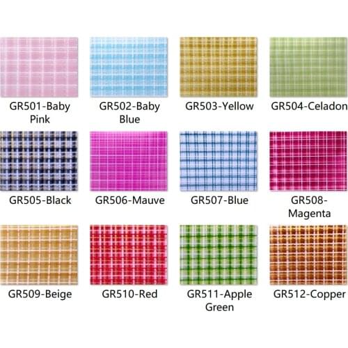 Acrylic (PMMA) Multicolor Plaid 3.0mm Sheets for Jewelries, Crafts, Art Works, Decoration - 6 Colors/11 Sizes Available