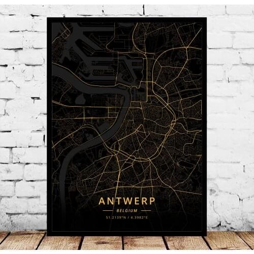 Antwerp Bruges Brussels Charleroi Ghent Leuven Liege Mons Namur Belgium Poster