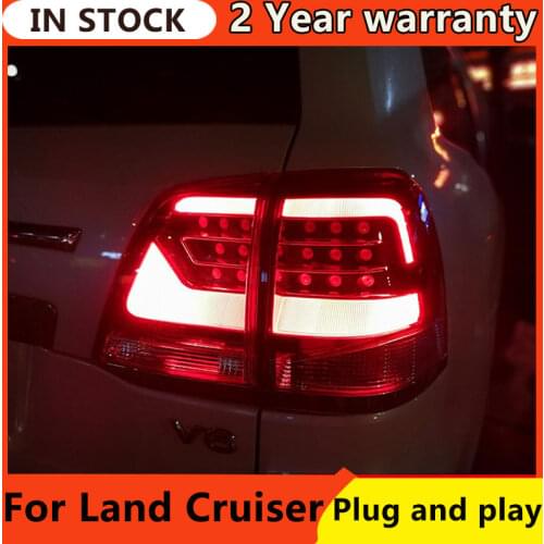 Car Styling for Toyota Land Cruiser Tail Lights 2006-2015 LC200 LED Tail Lamp DRL Signal Brake Reverse auto Accessories