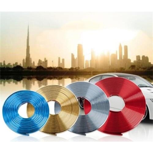 Car Styling Wheel Rims Protector Decor Strip Rubber Moulding Trim Car Vehicle Color Tire Guard Line Auto Accessories