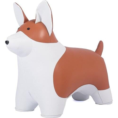 LARGE EXTRA LARGE CORGI DOG STOOL Microfiber Leather Surface A Special Furniture For Your Home Decoration Corgi Dog Stool