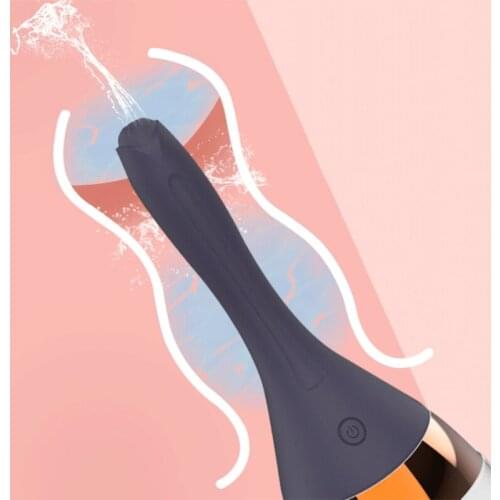 Electric Enema Cleaning Vibrator Massage Frequency Modes Silicone Insert Washing Personal Cleaning Tools Bidet Bathroom P15D