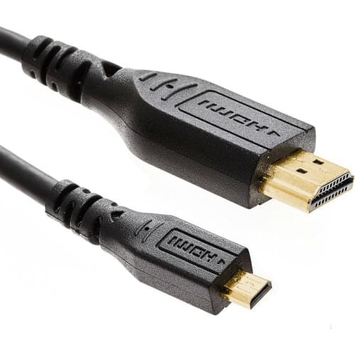 Micro HDMI Cable for Sony a5000, a5100, a6000, a6300, HX400, HX300, HX90V, HX50V, WX500, WX350 WX300 WX80, RX100 I/II/III - 5FT