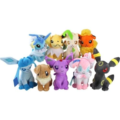 Pocket Monster Eevee Poke Gift 20cm PokemonPlush Toy Glaceon Leafeon Umbreon Espeon Jolteon Vaporeon Flareon Eevee Sylveon