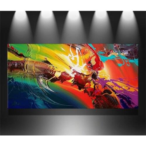 100%Handmade art black red large modern abstract oil paintings canvas sets no frame for living room 1 pcs/set (Free shipping)