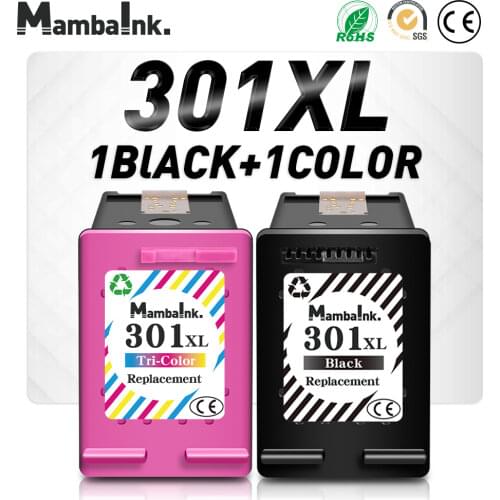 Mambaink Ink Cartridges Remanufactured For HP 301 XL HP301 HP301 301XL Deskjet 2050se 2054A 1050se 3050se 3050A 3052A Envy 5530