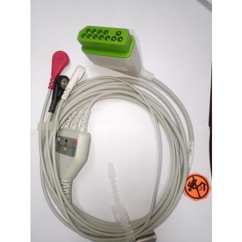 KMTKERAMED for Nihon Kohden BSM-2301, BSM-2353, BSM- 5105 5135, Multi-parameter bedside monitors One-Piece Series Patient Cable