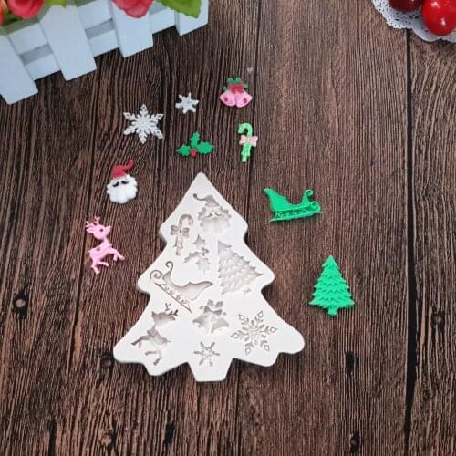 Luyou Tree Fondant Cake Silicone Mold Christmas Cake Decorating Tools Chocolate Biscuits Mould DIY Kitchen Baking Moulds FM1757