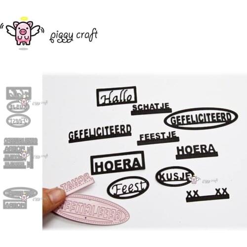 Piggy Craft metal cutting dies cut die mold Various shapes letter frame Scrapbook paper craft knife mould blade punch stencils