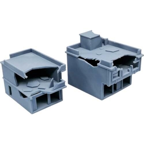 Outland Models Military Scenery Structure Destroyed City House Set A 1:144