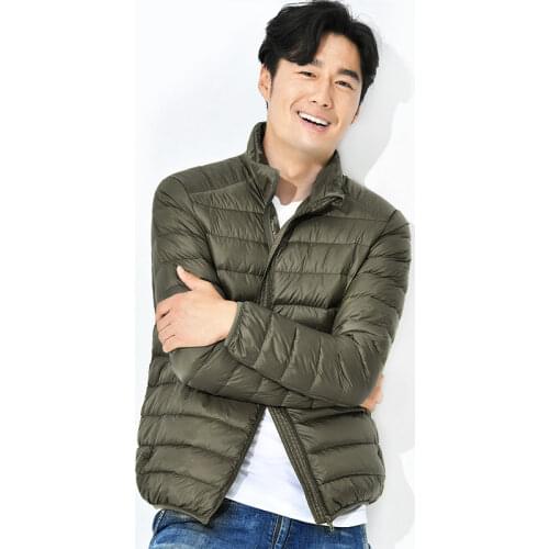 Plus Size 6 Colors Mens Lightweight Water-Resistant Packable Puffer Jacket Black Orange Men Coat