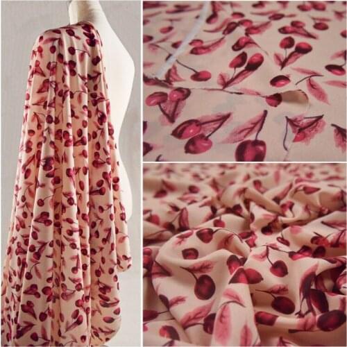Cherry print soft dress fabric Swiss point Tilda craft fabric dress shirt / DIY clothing sewing supplies and fabrics