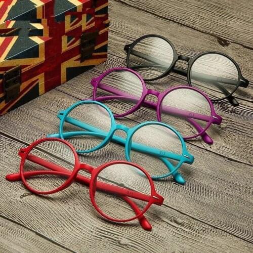 Round Frame Reading Glasses Female Male TR90 Bendable Retro Goggle Prebyopic Eyeglasses Ultra Light Diopter +1.0 To +4.0