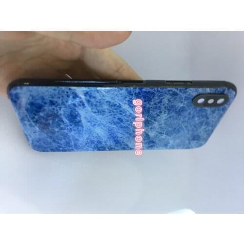 For phone X original shiny black Housing with Metal Frame Battery Door Replacement full set with marble back