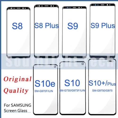5pcs/Lot Original Quality Front Glass Lens For Samsung Galaxy S10 S8 S9 Plus Note 8 Note9 S10E Front Glass Lens Replacement