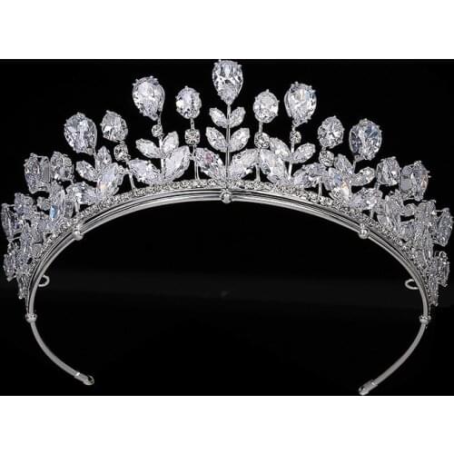 Tiaras and Crown HADIYANA Plant Shape Trendy Women Wedding Hair Accessories Bride Hair Jewelry Headband BC3356 Corona Princesa