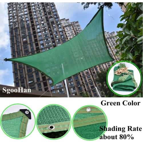 Anti-UV 6-Pin Sunshade Net Outdoor Awning Garden Succulent Plant Cover Shelter Shading Net Swimming Pool Sun Shade Sail Sunblock