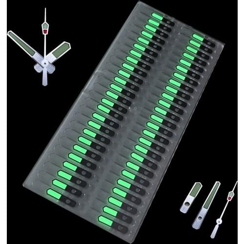 Original Seiko Watch Pointer with C3 Luminous Suit for NH35 NH36A Mechanical Movements Drivers Clock Hand Top Steel Clock Needle