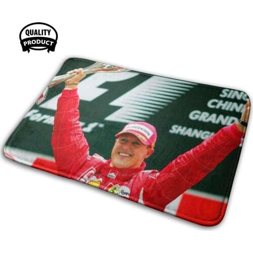 Michael Schumacher Celebrating His Y 3 Comfortable Door Mat Rug Carpet Cushion Race Racecar Racing Racecars Sports Fia