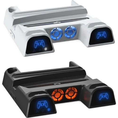 Charging Station Disc Storage Rack For PS5 Multi-function Fan Base Game Handle